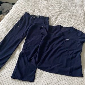 Figs Scrubs Set - Navy